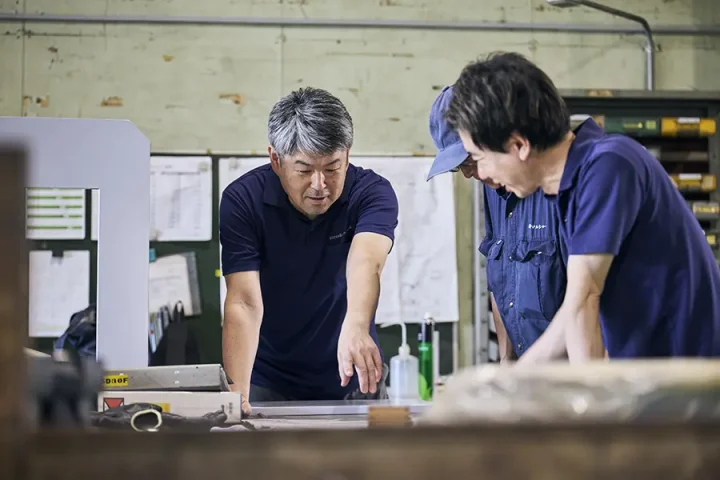 社内での打合せの様子